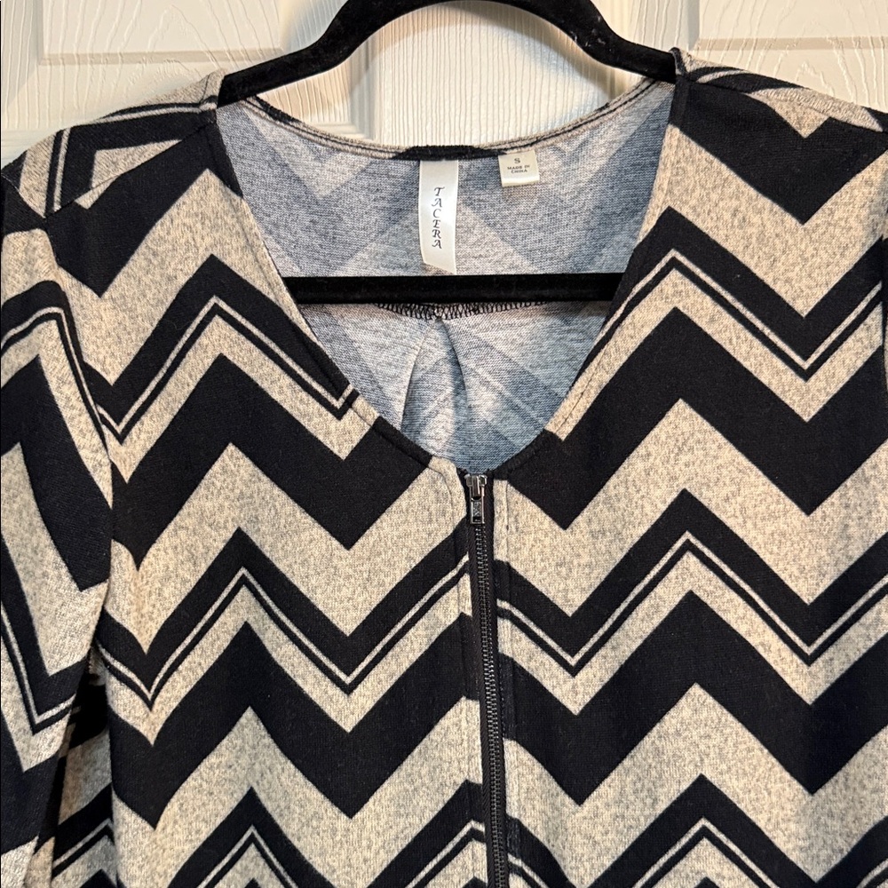 Tacera Black and Tan Chevron Tunic - Picture 7 of 13